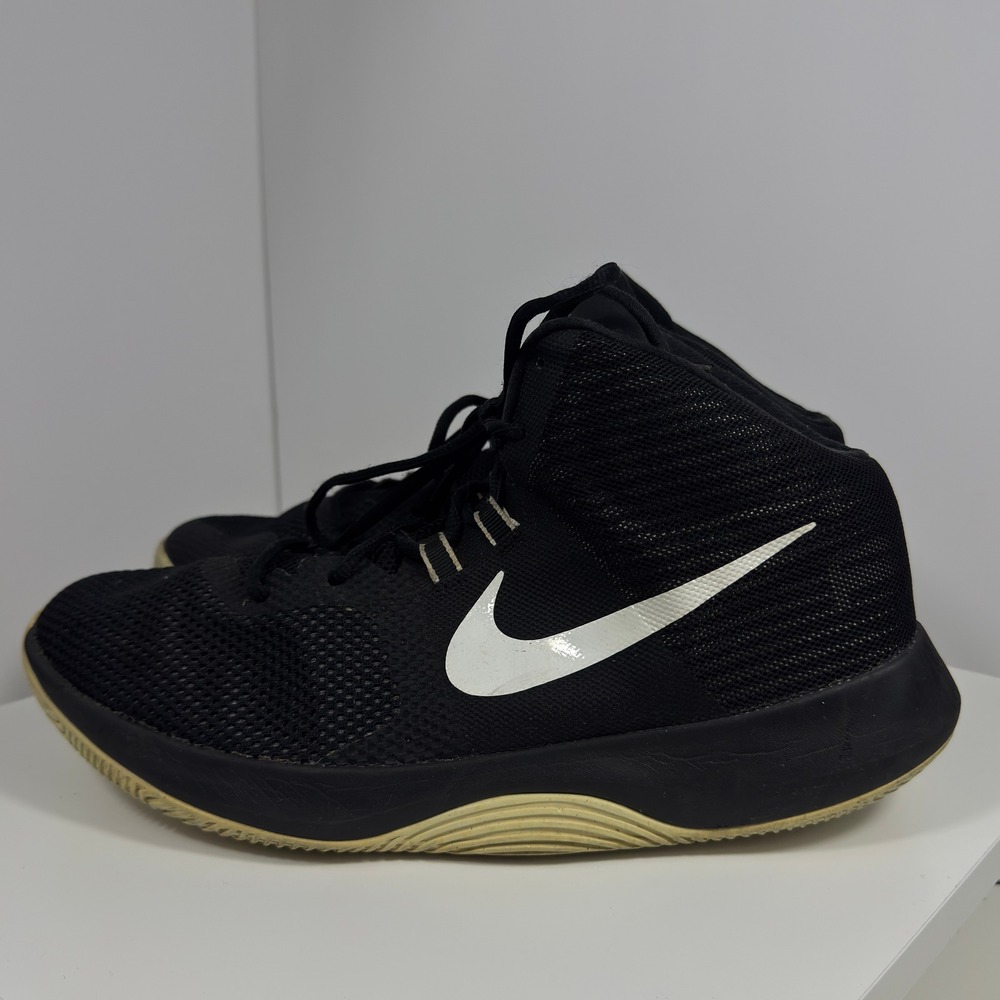 Nike Air Precision Basketball Shoes Mens Size 11 Black White High Top Sneaker - Picture 9 of 16